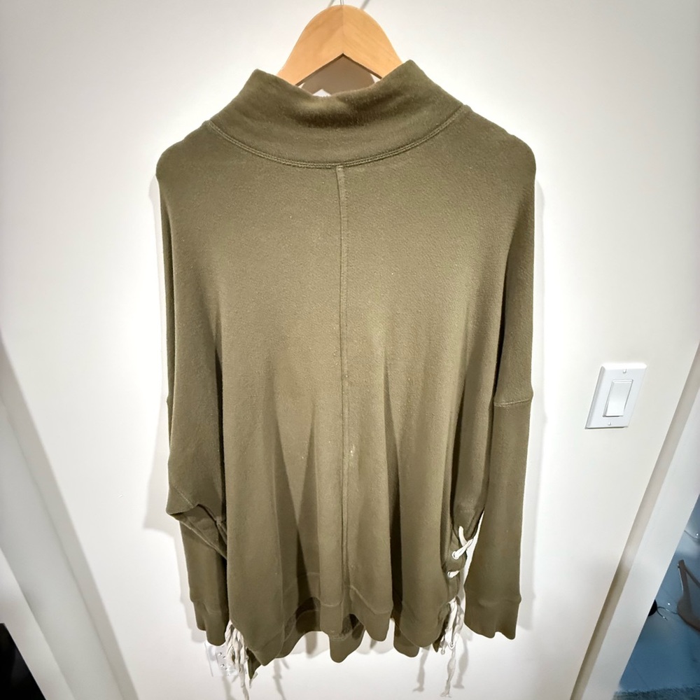 Free People Moss Green Pullover Sweater